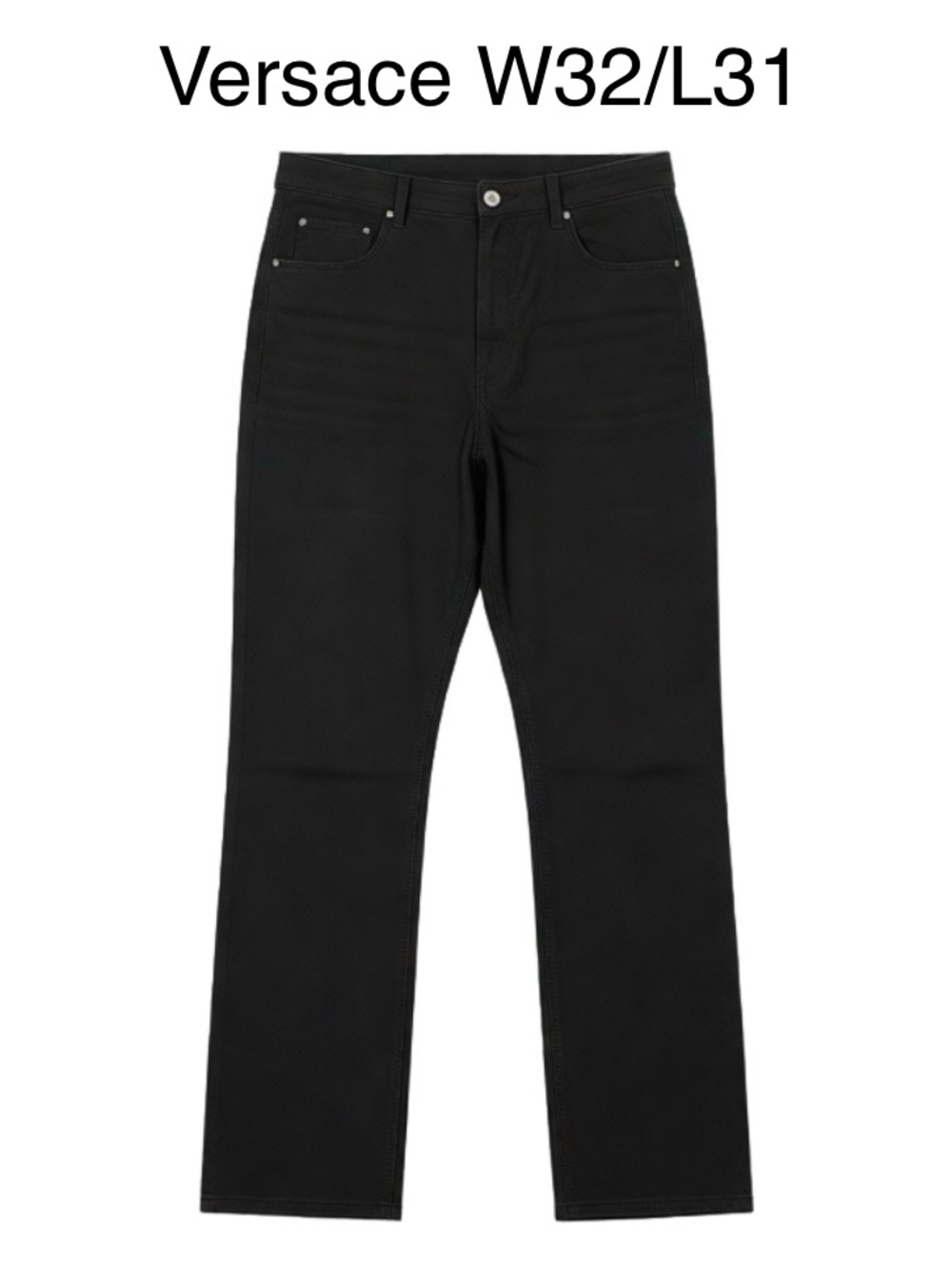 Versace Men’s Black Chinos - Straight Leg Size 32 Vintage